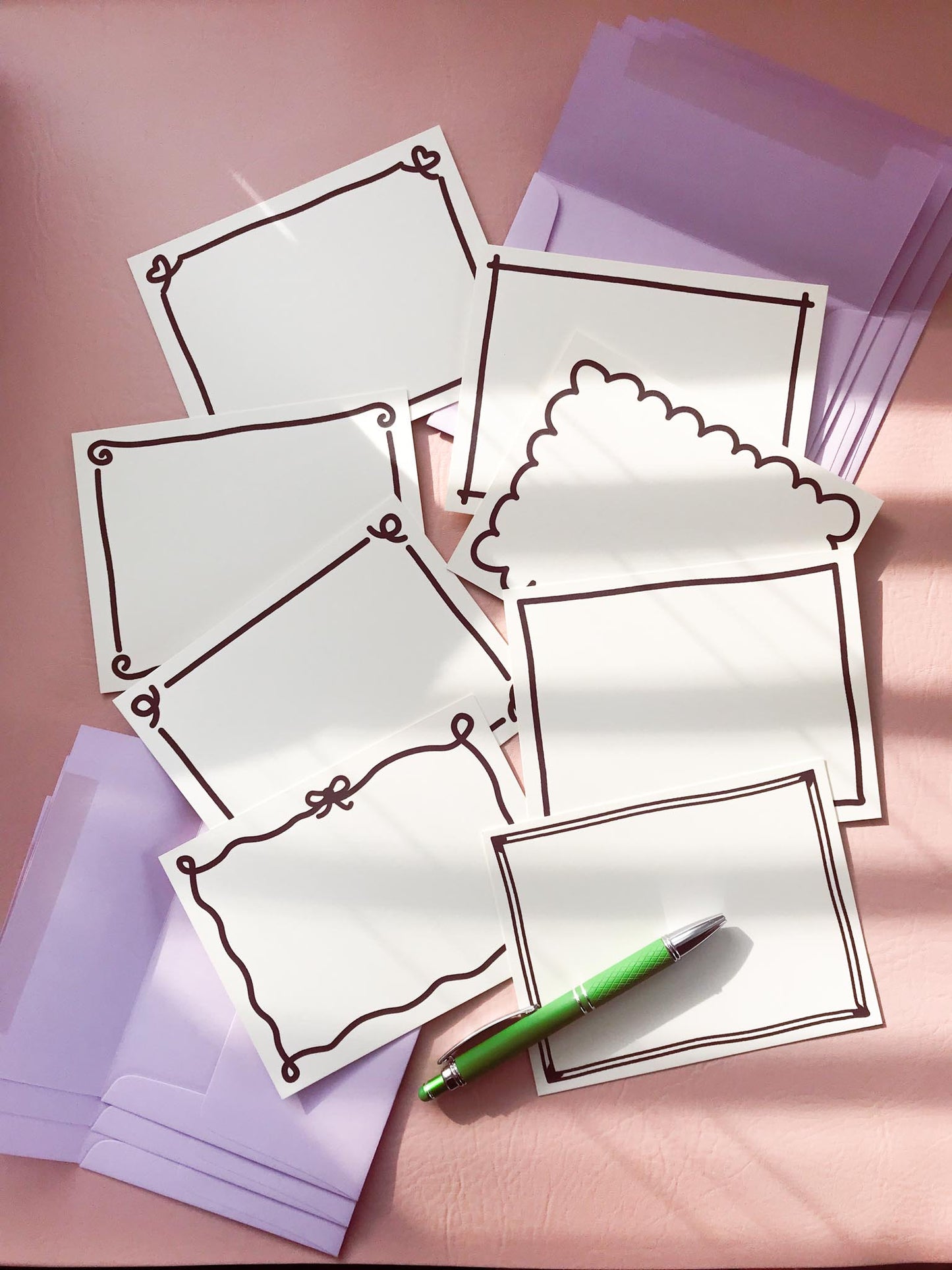 Swirly Borders Stationery Sample Pack