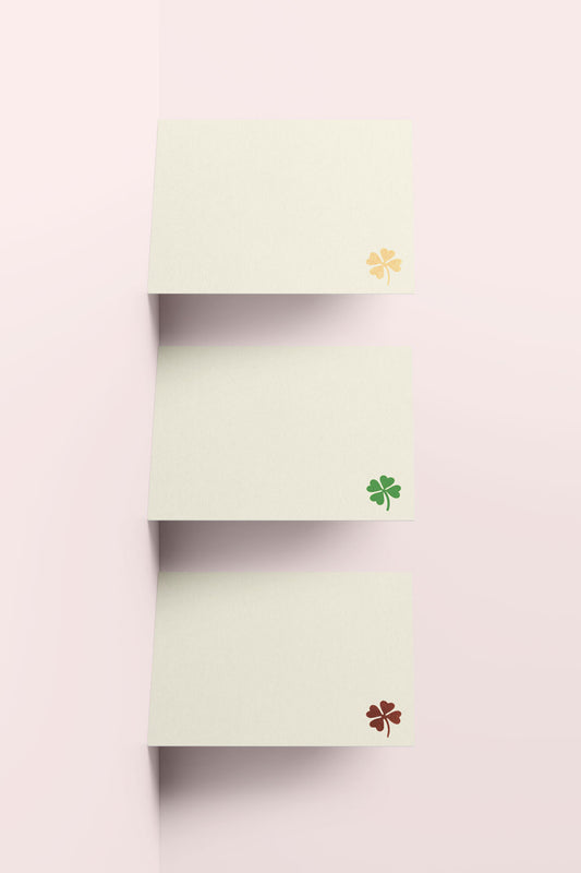 Green Clover Stationery Set