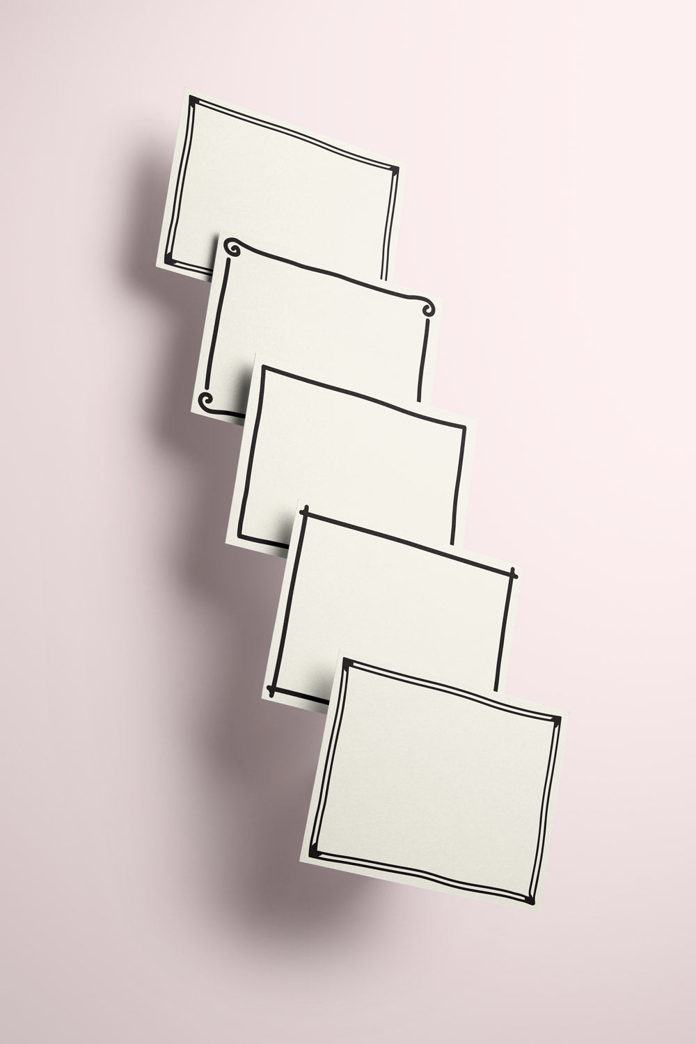 Simple Swirly Borders Stationery Set