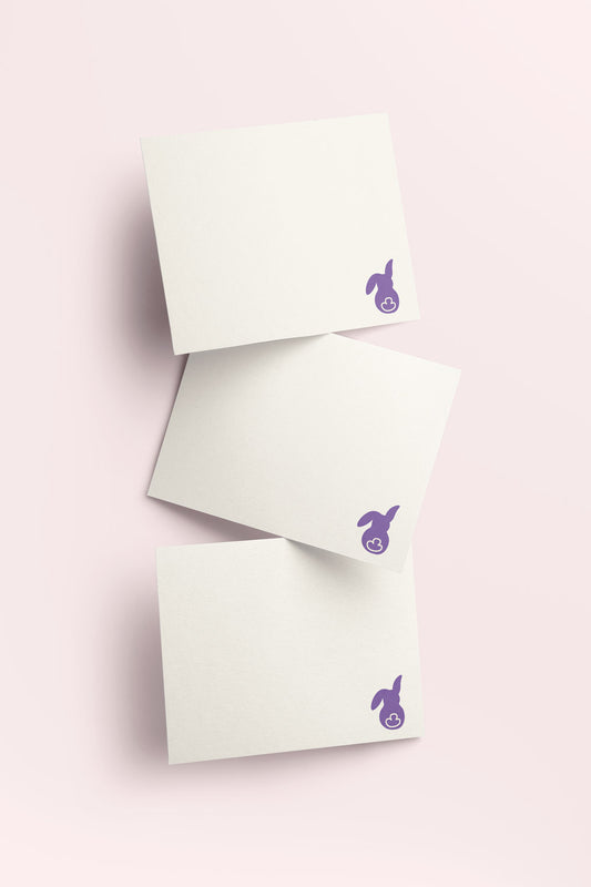 Violet Little Bunny Stationery Set