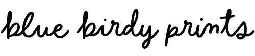 Blue Birdy Prints