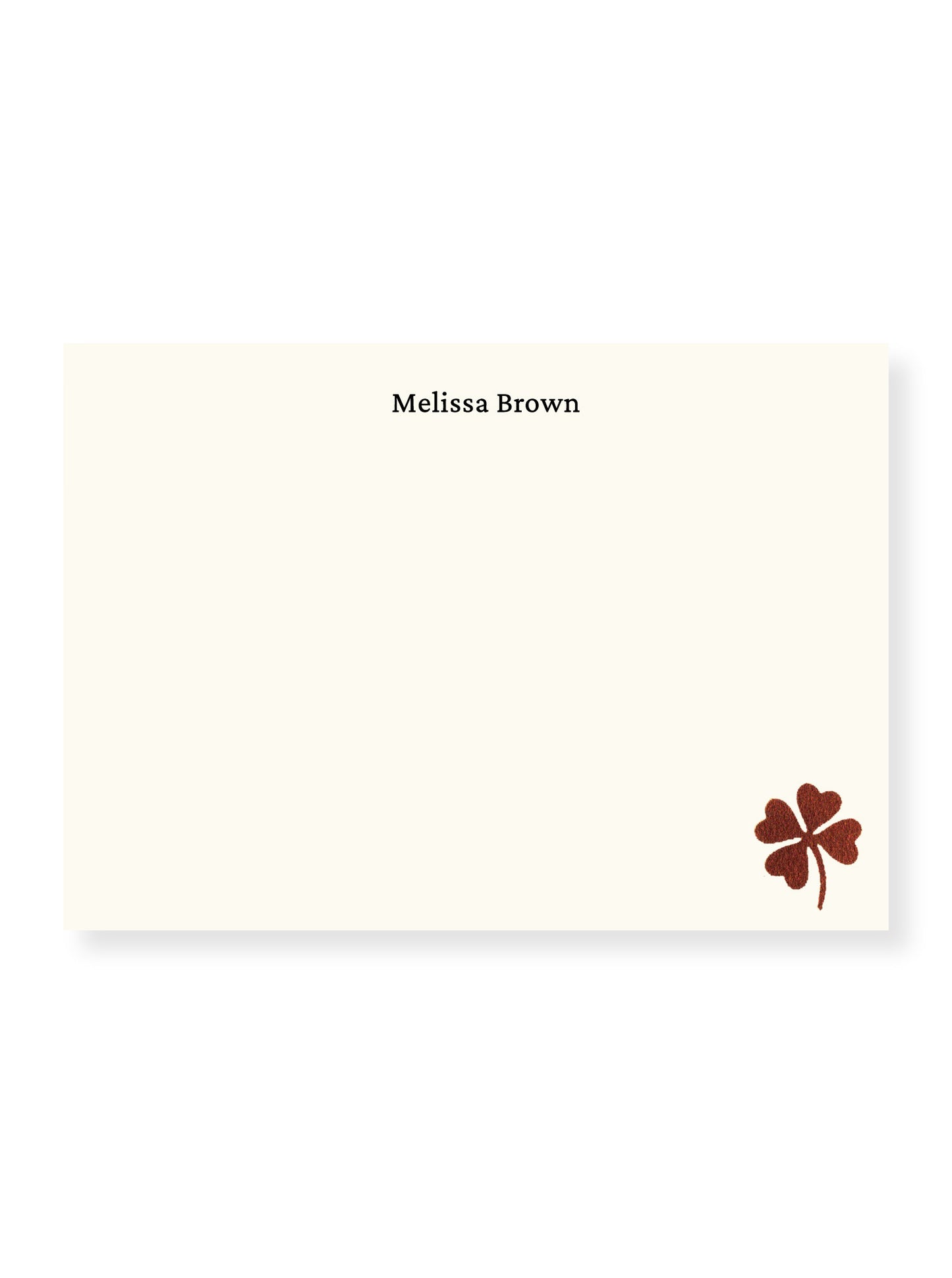 Bronze Clover Stationery Set