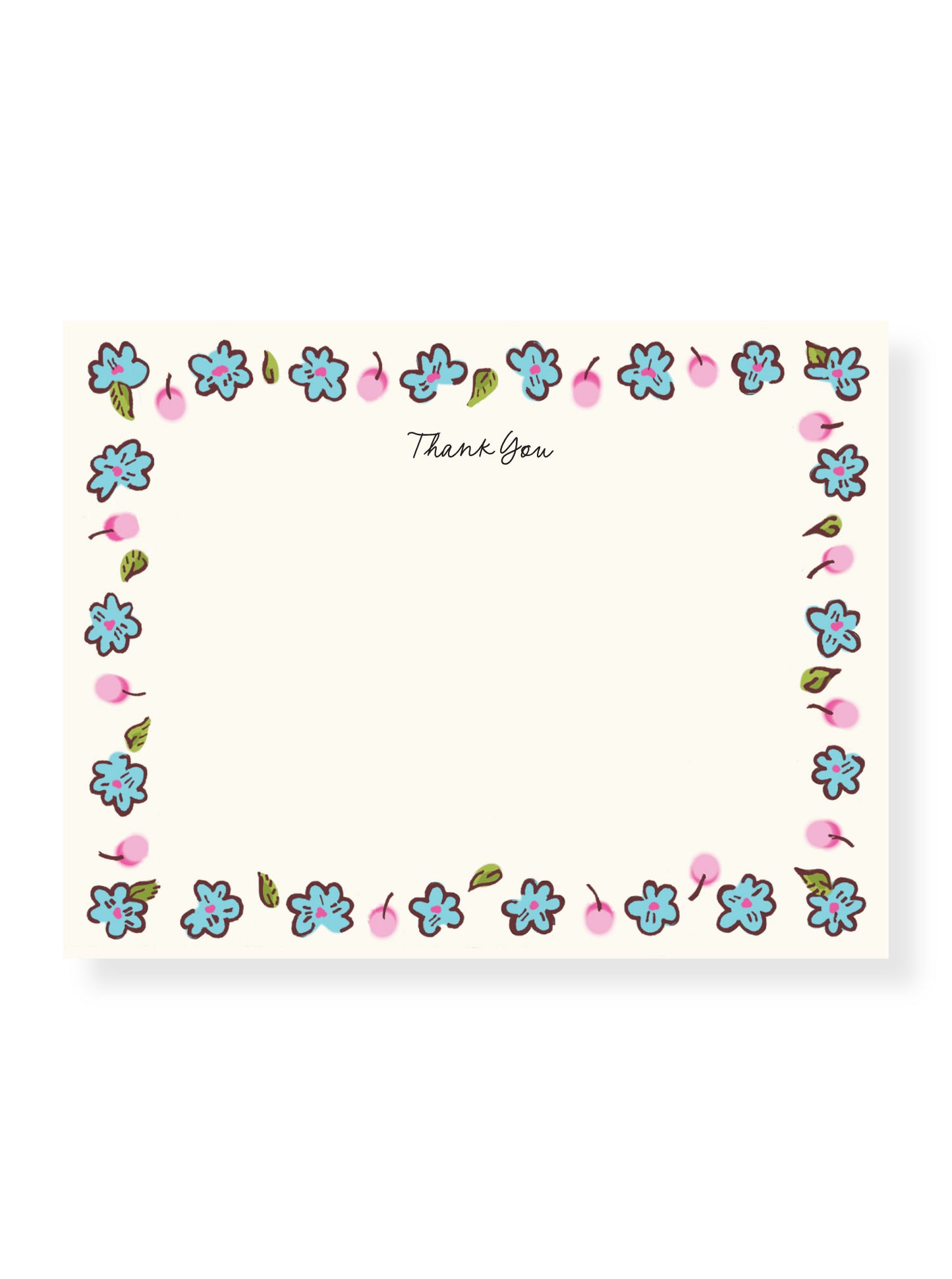 Blue Wildflower Stationery Set