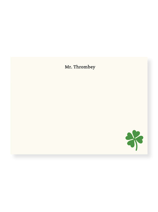 Green Clover Stationery Set