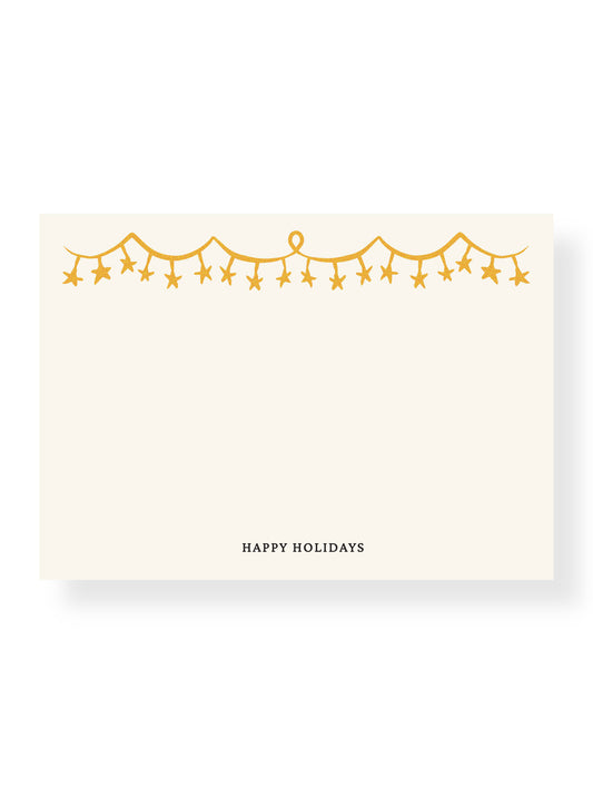 Gold Star Garland Stationery Set