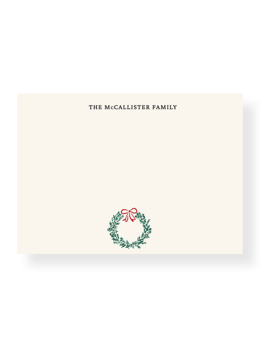 Holly Wreath Stationery Set