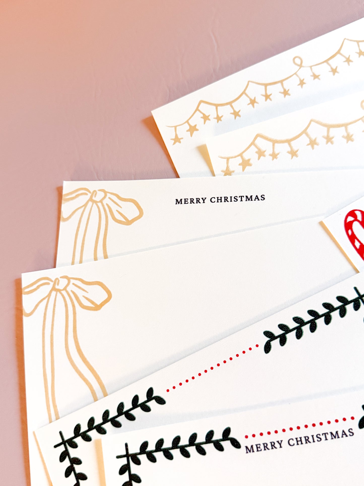 Gold Gift Bow Stationery Set