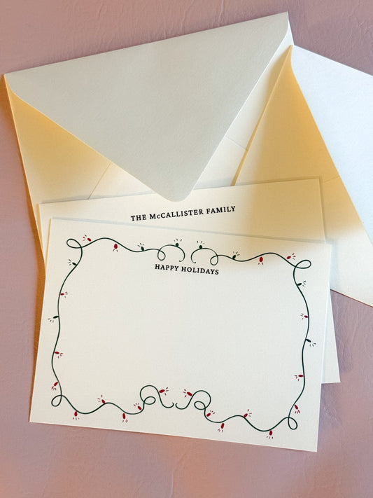 Christmas Lights Stationery Set