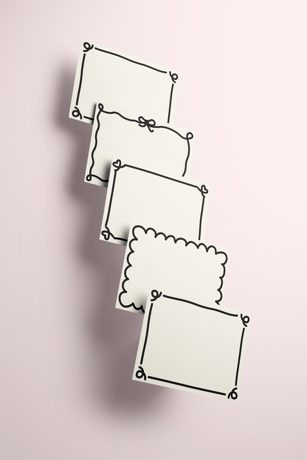 Playful Swirly Borders Stationery Set