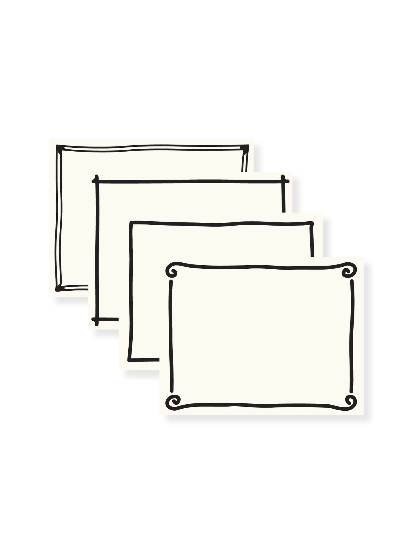 Simple Swirly Borders Stationery Set