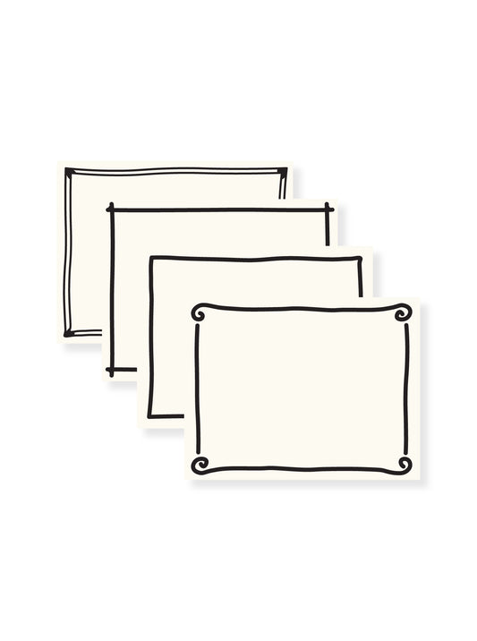 Simple Swirly Borders Stationery Set
