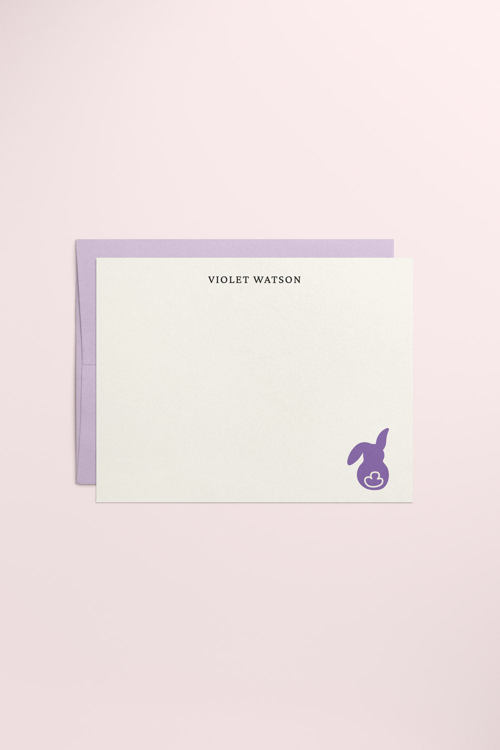 Violet Little Bunny Stationery Set