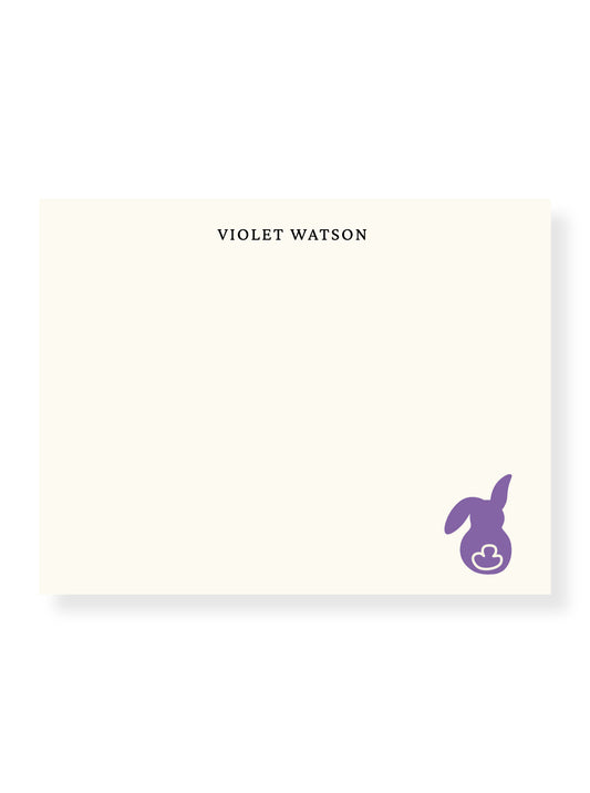Violet Little Bunny Stationery Set